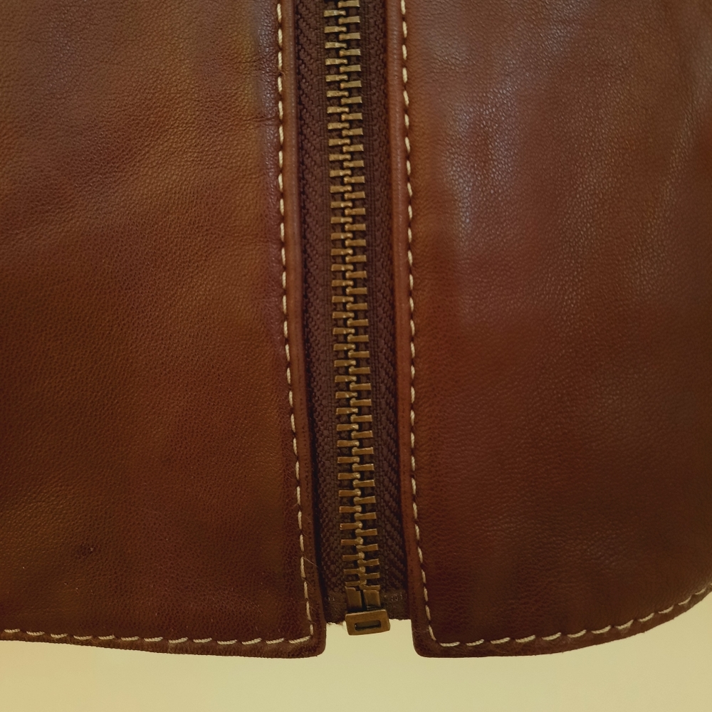 Marc New York brown soft leather removable lined insulated jacket size XL. - Picture 8 of 16